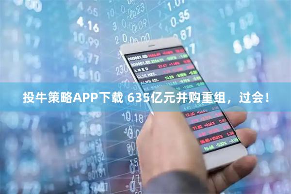 投牛策略APP下载 635亿元并购重组，过会！